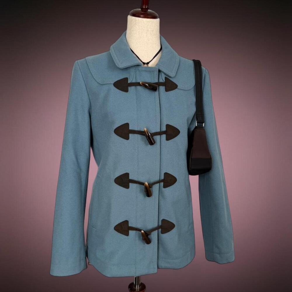 Y2k Wool Indie Blue Peacoat Twee Jacket